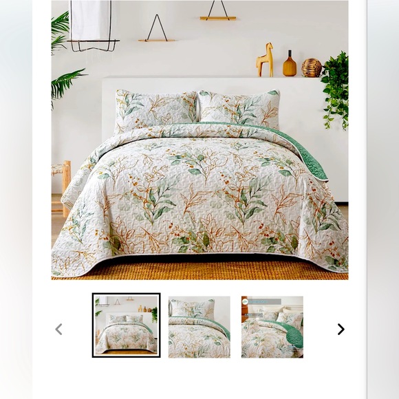 Comforter 3 piece bedding quilt set. NEW - Picture 1 of 3